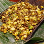 蓮香 - 発芽大豆 ささげ漬物 ひき肉炒め