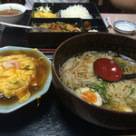 吉林菜館 - ラーメン定食。天津飯！