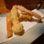 まる屋 - 天ぷらもついてました。