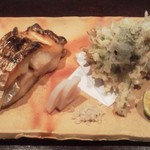 りょうりや 御旅屋 - 太刀魚の焼もんと蕗の薹天婦羅