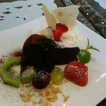 フレンチ洋食ささぶね - 「カフェランチセット」のデザートセットのアップ