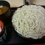 Soba Saku - カレー丼セット(もりそば)。