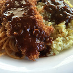 キッチン すずたとうげ - 2016年3月上旬  カツ&デミソース、カレーピラフ、パスタ。美味しそうです。