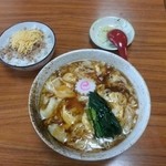 たまる屋 - かき玉そばと二色丼