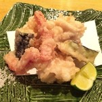 魚斉 - 真鱈の白子の天ぷら