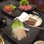 焼肉 山水 - 2016年3月　ユッケとカルビ！？　忘れた