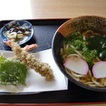 南風茶屋 - 青さのりえび天うどん　６５０円