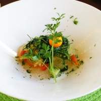 カーザ トランクイッラ - 2010.8ランチ　前菜　コラーゲンゼリー　ソーメン瓜等