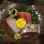 炭火焼鳥あずま - 鍋コースの刺身