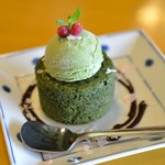 五右衛門 - 料理写真:抹茶のフォンダンショコラ抹茶ラテアイス添え