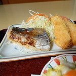 Azusa - さわらの西京焼きとサクッと揚がったカボチャフライ