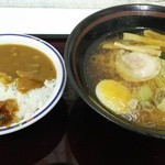 清流そば - 単品の中華そば420円＋ミニカレー270円