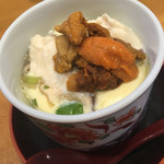 Sushi Daiwa - 茶碗蒸し 湯葉と雲丹のせ〜