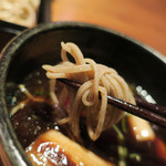 手打ち蕎麦 ほかげ - 鴨汁に浸して