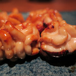 手打ち蕎麦 ほかげ - 真鱈の焼き白子（青森）　ズームアップ