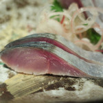 手打ち蕎麦 ほかげ - 〆鯖（宮城）ズームアップ