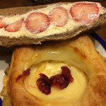 パンハウス - イチゴのカスタードホイップサンド&バニラクリーム♬