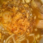 つけめんTETSU - 揚げネギ（無料トッピング）カウンターにあり　2010.08