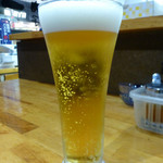 元祖 中洲屋台ラーメン 一番一竜 - ビール　50円だよ