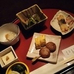 豆寿司ランチの最初の「きょうのおそうざい」です。