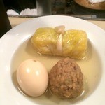 あさひや - ロールキャベツ・つみれ・玉子