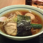 味処 むさし野 - 中華そば（750円）＋づけ玉子（100円）　正統派の旨さ！