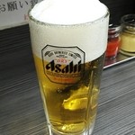 桜道家 - 生ビール（ジョッキ）350円