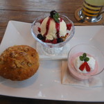 prato cafe - デザートセット　2016.3