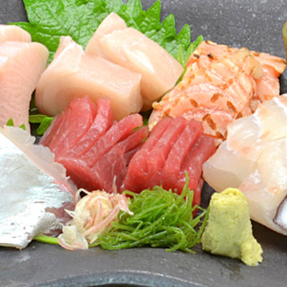 地物の新鮮な魚貝