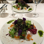 AdonisTtable - イイダコ?といくらと旬のお野菜のサラダ