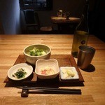 レストラン ママ - 欧風カレーセット。前菜3種、サラダ、スープ、デザート付きで　1200円