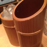 味のなかむら - 焼酎は竹筒で提供