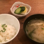 石堂橋 白つぐ - じゃこめしとみそ汁