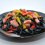 Grilled squid ink soba