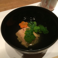 日本料理 波勢 - お椀物：桜えびの真蒸