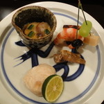 壽山 - 赤なまこのわたあえ　　ふぐ白子