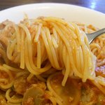 イタリア食堂 - アサリとトマトのスパゲティ