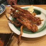 沖縄レトロ酒場呑む三 - イカの唐揚げ