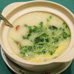 盤古殿 - 北京ダック　丸１羽セット（３，８００円＋税）のスープ２０１６年３月