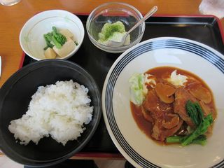 Vansenu - 豚三枚肉のシチュー、高野豆腐の煮びたし、モリンガのムース(2016/03/09撮影)