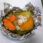 オモヤキッチン - 日替わりランチTakeout：たらのﾎｲﾙ焼きメイン2016.3