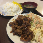 三笠 - 焼肉定食 600円