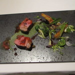 ランベリー ナオト キシモト - 仔羊背肉のロティ　山菜とともに