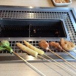 串家物語 - 野菜とお肉。ヤングコーンは、もっとたくさん食べました(o^^o)