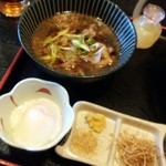 釜揚げうどん やしま - 温玉、薬味