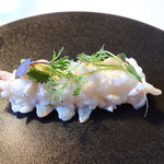 Restaurant Satoshi.F - 超絶美しい～！！！赤座海老にはマカデミアナッツがついてきました