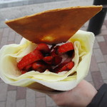 クレープハウス ピーナッツ - 生カスタード・イチゴチョコ！(2016,03/06)