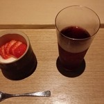 茶洒 金田中 - 苺の峰岡豆腐