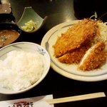 とん兵衛 - ランチ　チキンカツと串カツ