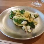 エスパイ クック コウベ - パスタ：アンコウと茎コリーのオイルタリアテッレ